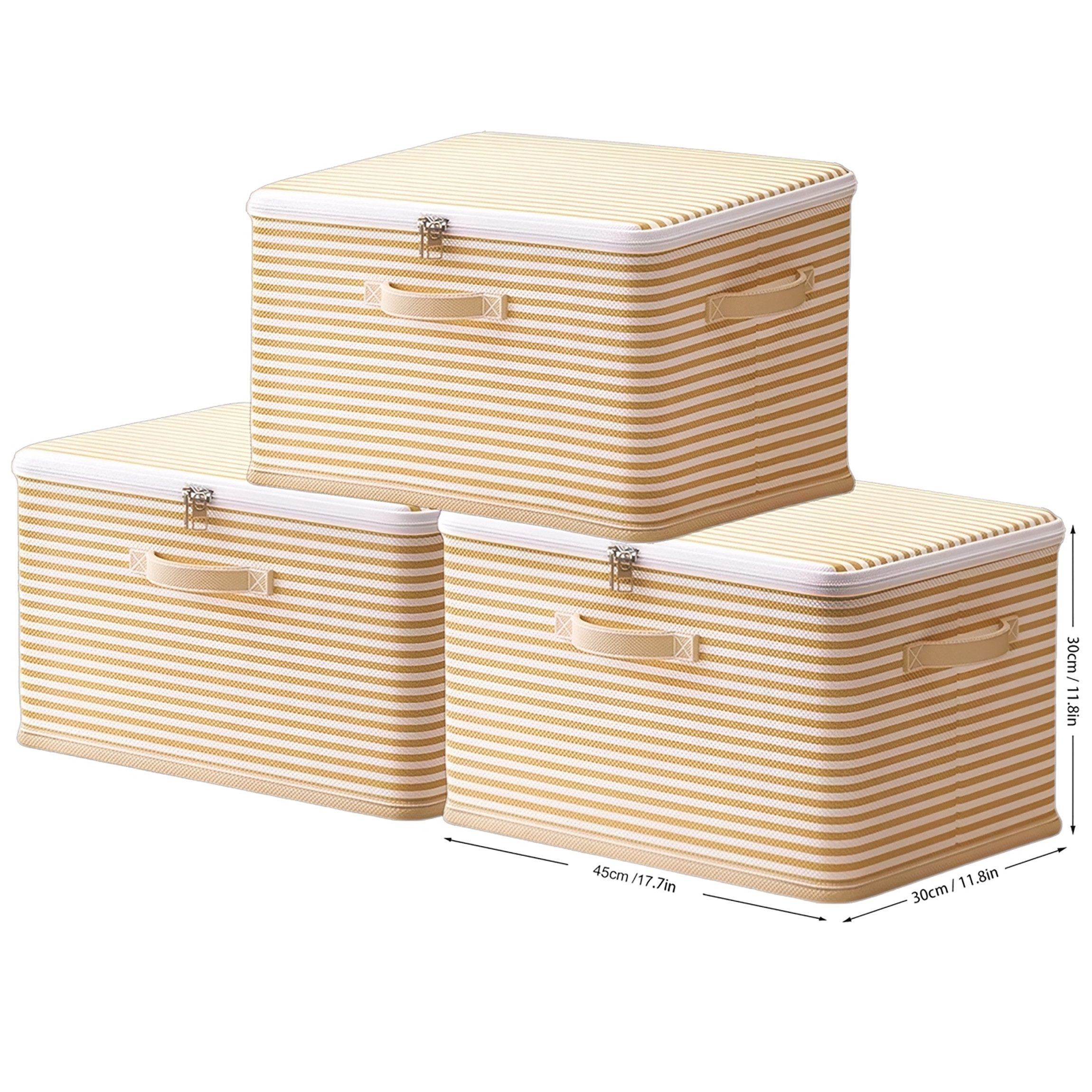 Luckice Aufbewahrungsbox 45x30x30cm Faltbare Aufbewahrungsbehälter mit Reiß günstig online kaufen