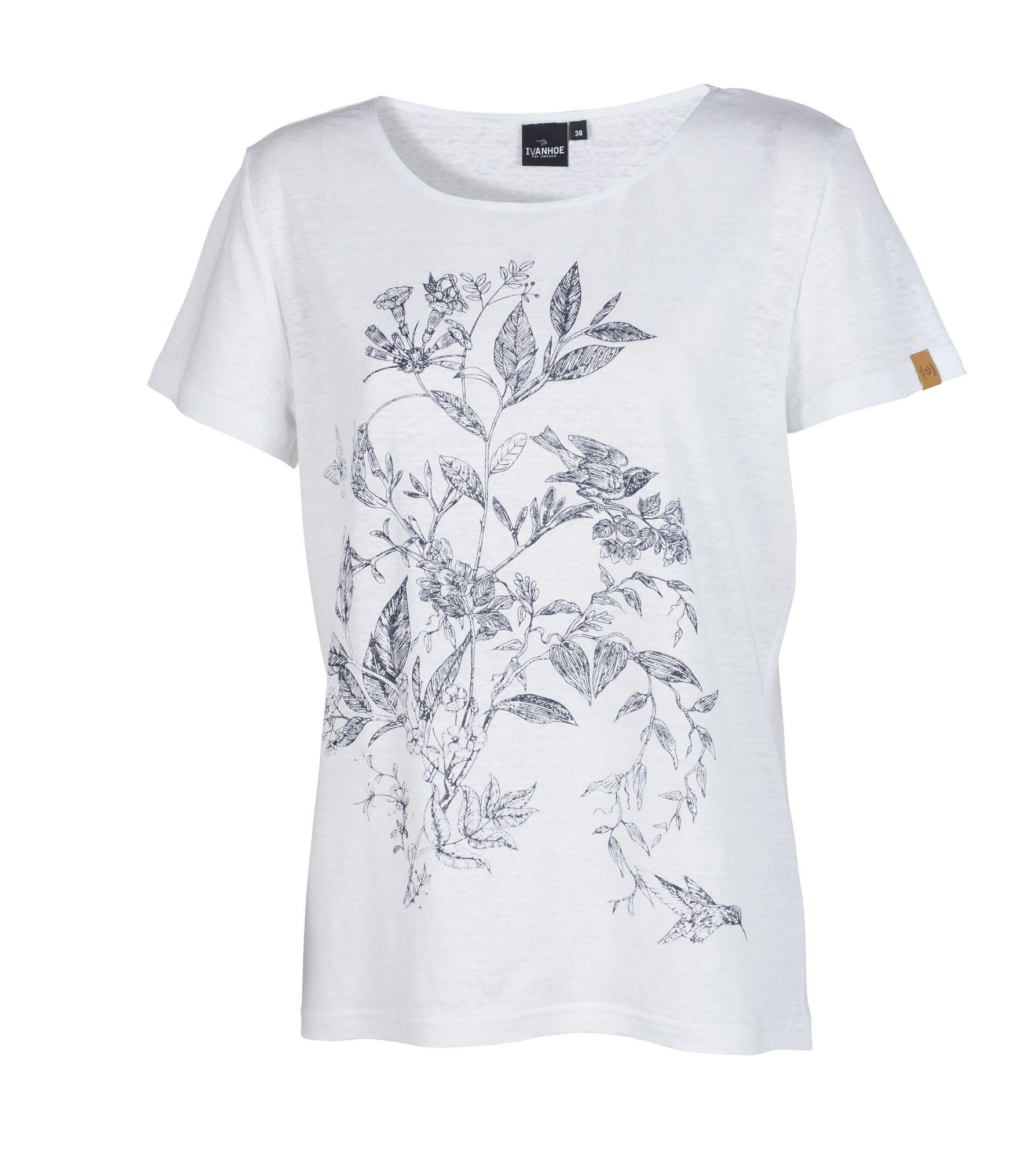 W Ivanhoe Leila Sweden Damen Offwhite T-Shirt Ivanhoe of Flower Sweden Gy Of