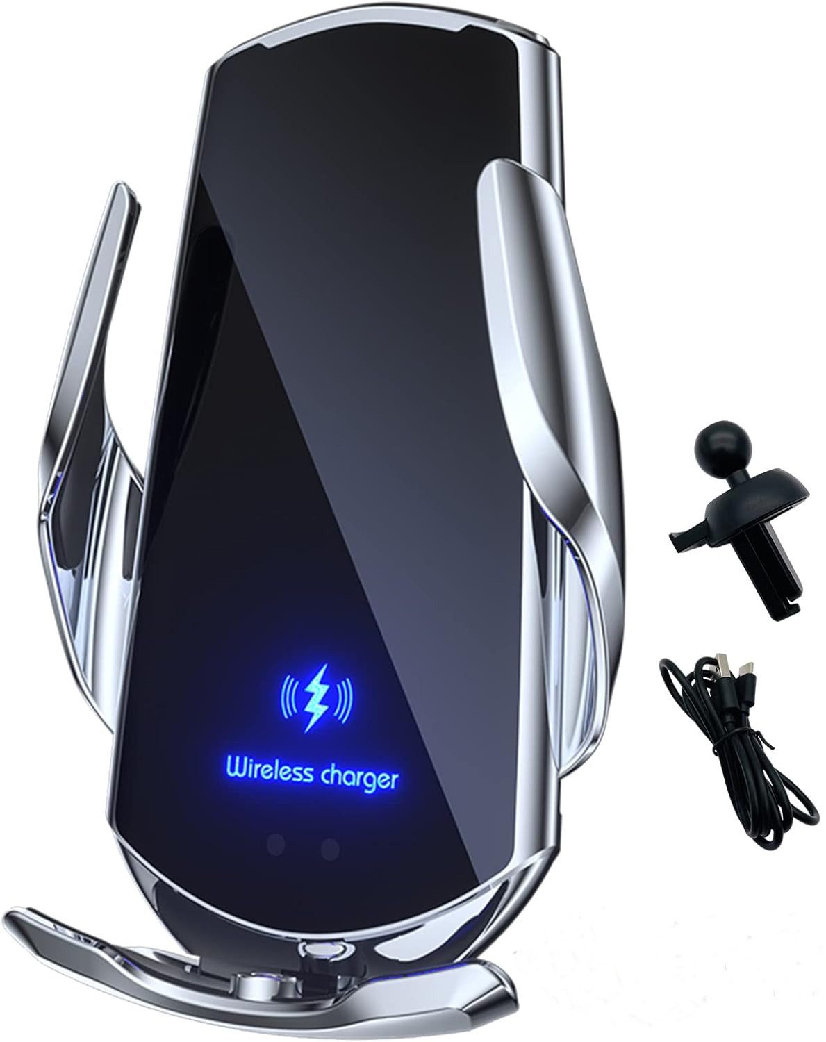 Handy-Halterung Kabelloses Ladegerät Auto Handyhalterung Induktives für iPhone Samsung