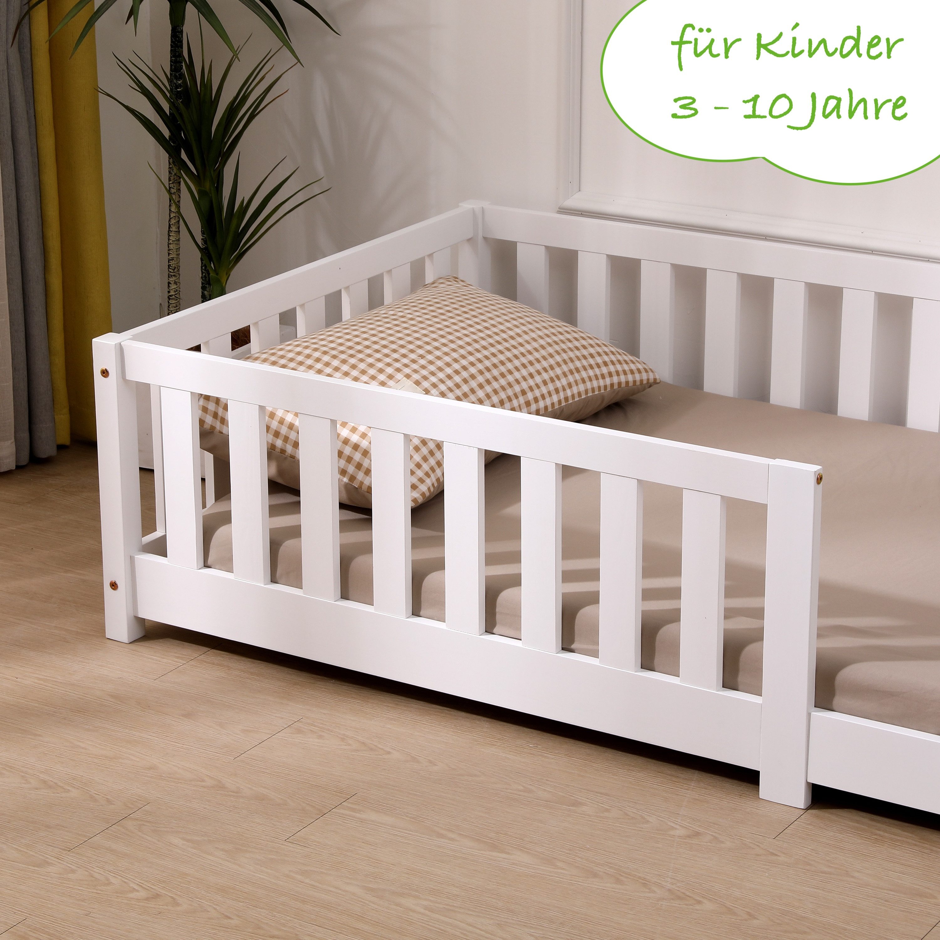 ecoMI Kinderbett mit Rausfallschutz inkl. Lattenrost, günstig online kaufen