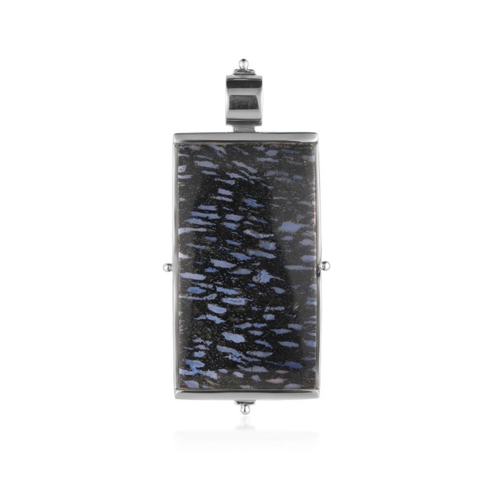 Cavill Kettenanhänger Silberanhänger 4,10 ct Jambi-Palmenholz Baguette-Cabochon (1-tlg)