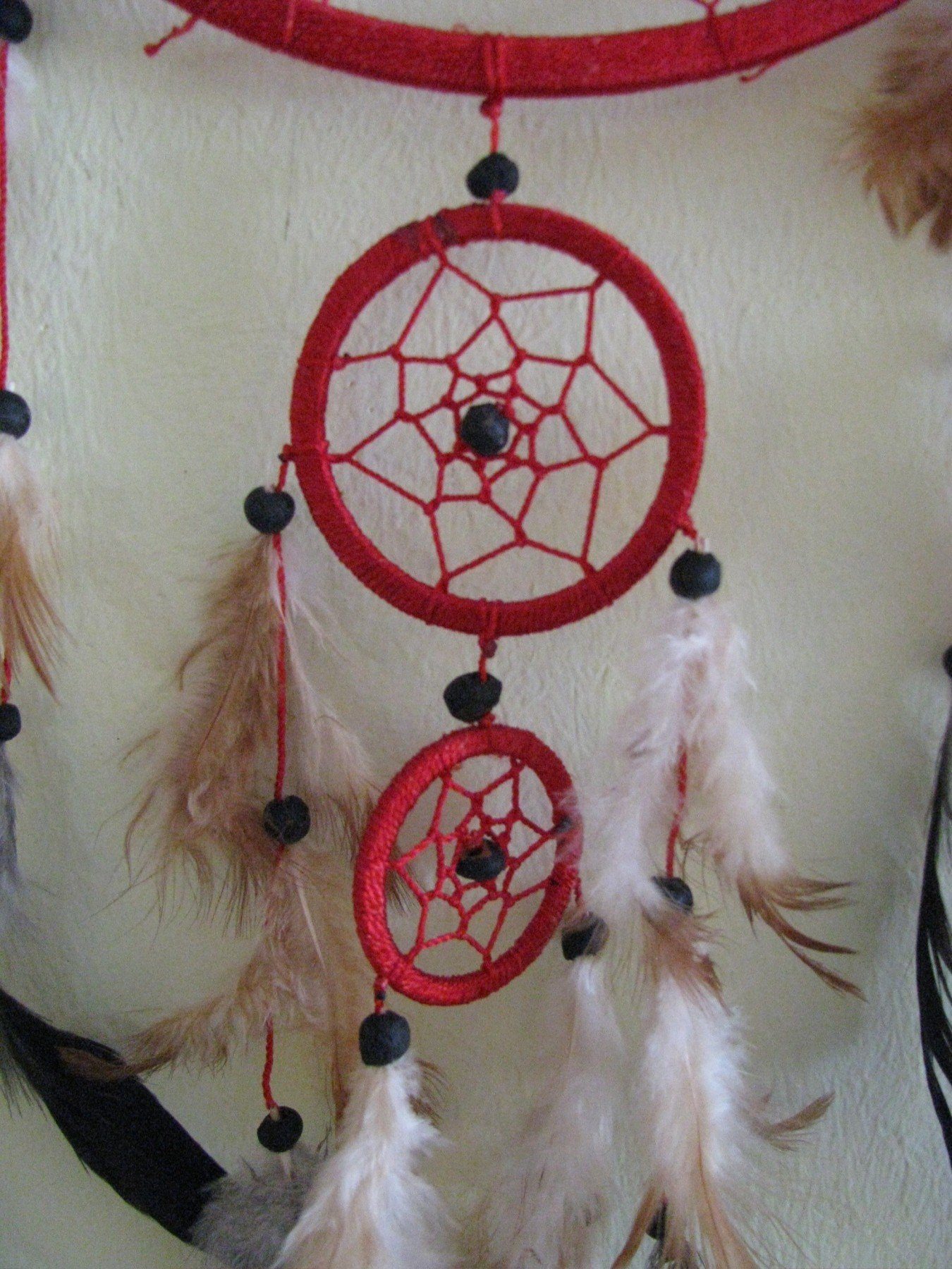 SIMANDRA Hängedekoration Traumfänger ø 32 cm, Gesamtlänge ca. 80 cm Dreamcacher Raumharmonisierung