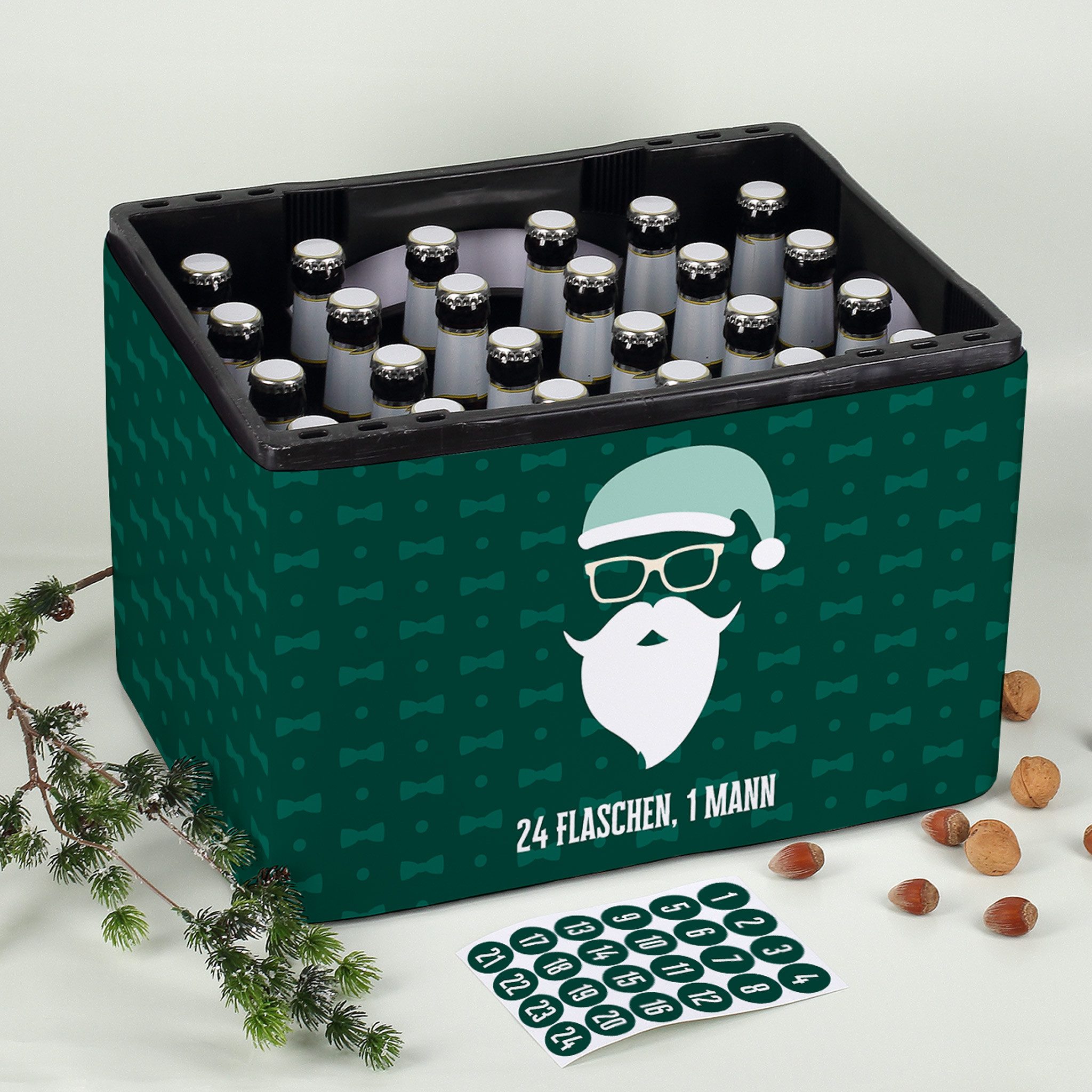 Herz & Heim DIY-Adventskalender 24 Aufkleber & Banderole für Bierkasten - S günstig online kaufen