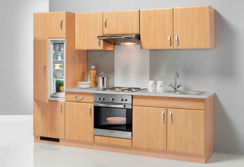 wiho Küchen Küchenzeile Prag, mit E-Geräten, Breite 270 cm - Set 1