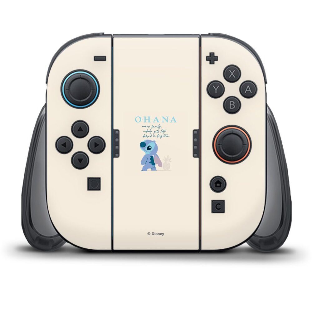 DeinDesign Konsolen-Cover Lilo & Stitch Offizielles Lizenzprodukt Disney Ohana Stitch, Nintendo Switch 2 Controller Skin Aufkleber Sticker Folie