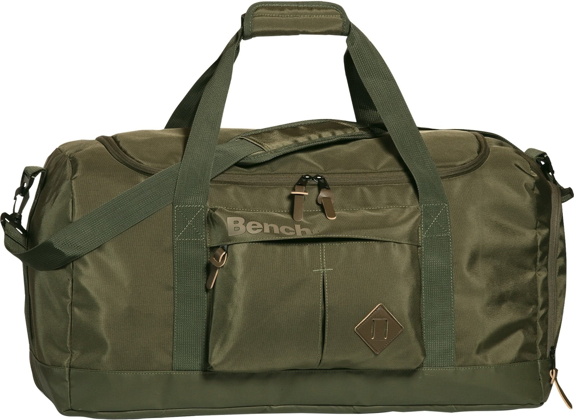 Bench. Sporttasche Bench Reisetasche Sporttasche Nylon (Reisetasche), Herren, Damen, Jugend Reisetasche, Sporttasche Nylon, olivgrün 60cm