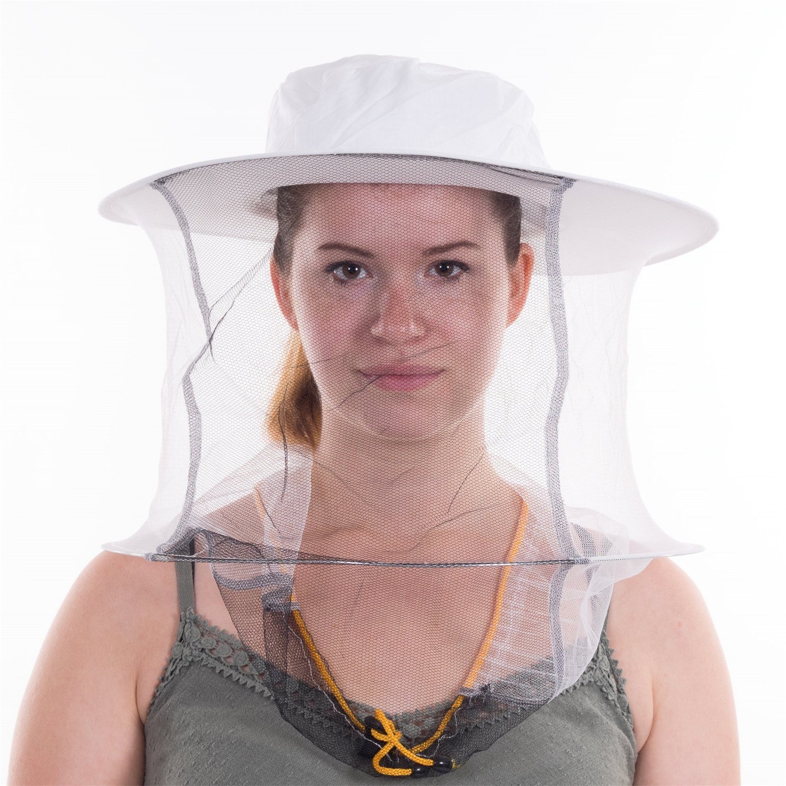 xtradefactory Schutznetz Imkerschutzhut mit Schnellverschluss Ø39cm, Bienenhut