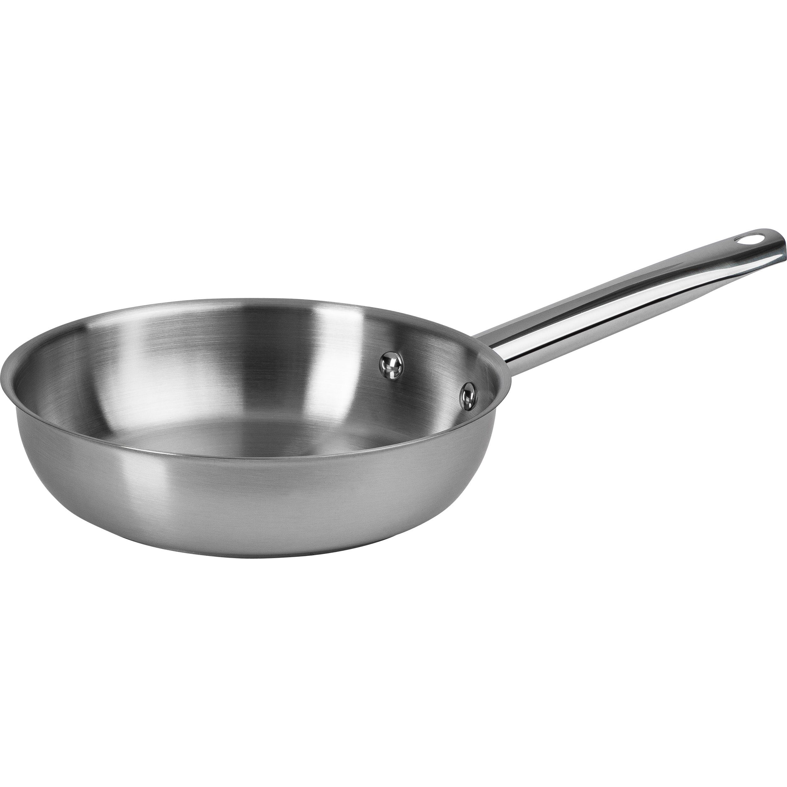 ONVAYA Bratpfanne Edelstahlpfanne, Wok, Bratpfanne, Induktion, Edelstahl