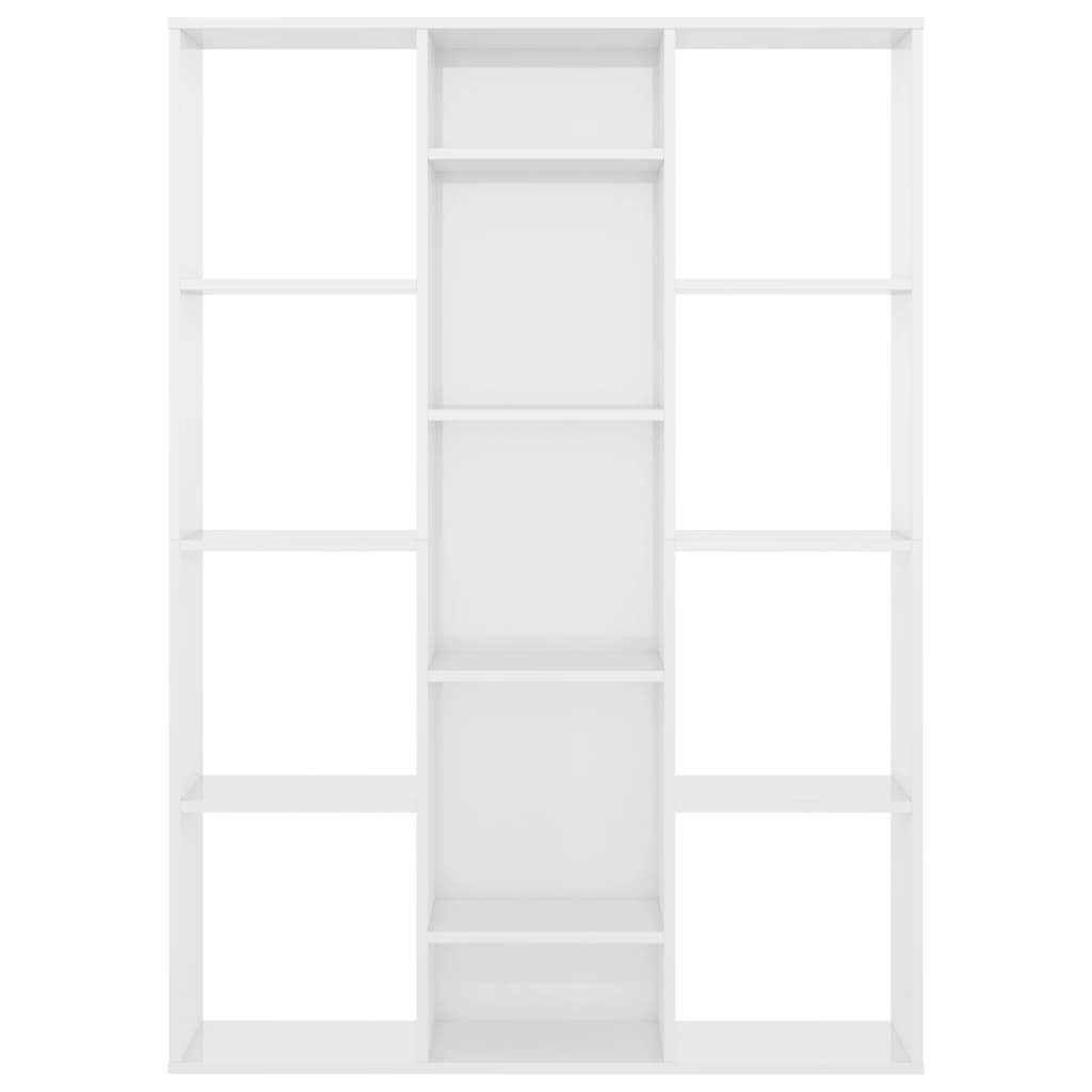 1-tlg. Raumteiler 100x24x140 Hochglanz-Weiß Raumteiler/Bücherregal cm, vidaXL