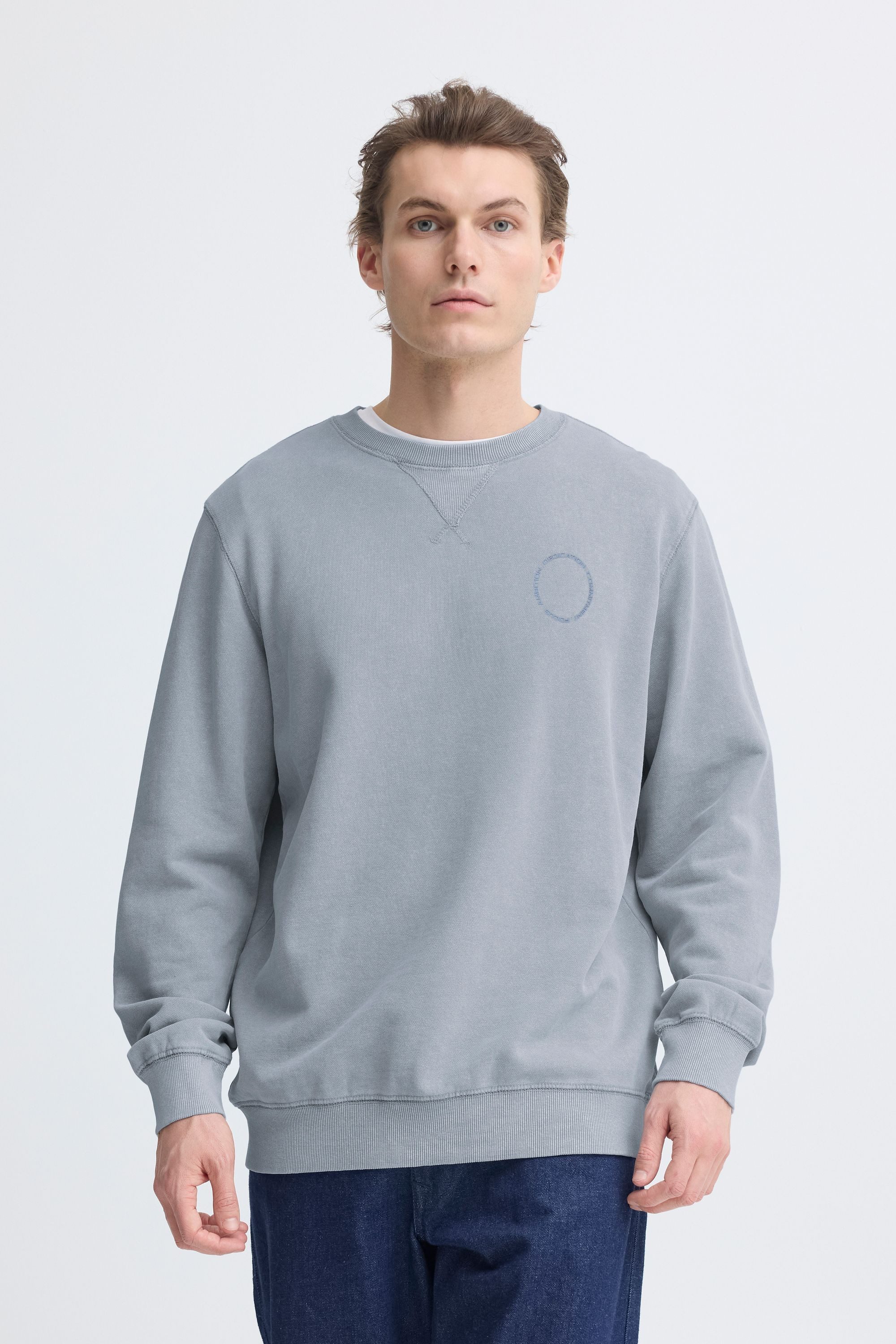 Blend Rundhalspullover BHFactor Bequemer Sweatpullover mit elastischen Bündchen