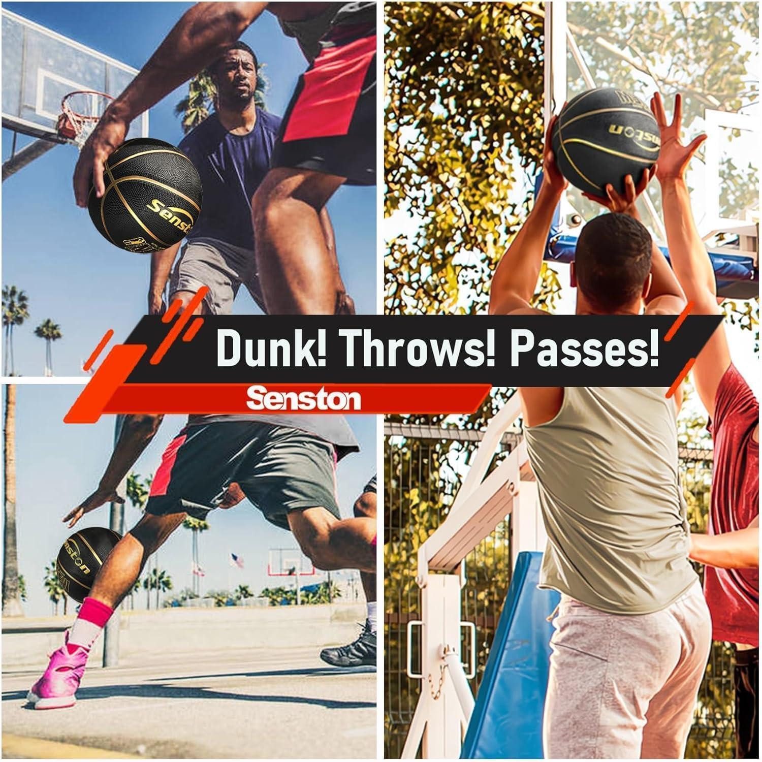 LuxusKollektion Basketball Basketball Größe 7 mit Pumpe, Outdoor Basketbälle, Anti-Rutsch & Grip – Bild 5 von 5