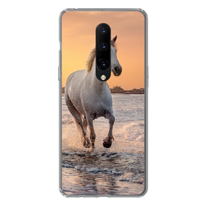 MuchoWow Handyhülle Pferde - Sonne - Meer - Strand - Tiere Phone Case Handyhülle OnePlus 7 Pro Silikon Schutzhülle