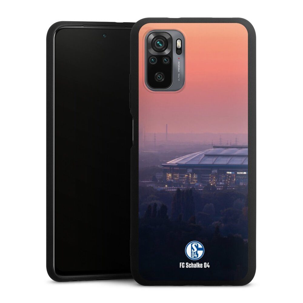 DeinDesign Handyhülle Stadion FC Schalke 04 Offizielles Lizenzprodukt Schalke 04 Stadion, Xiaomi Redmi Note 10 4G Silikon Hülle Premium Case Handy Schutzhülle