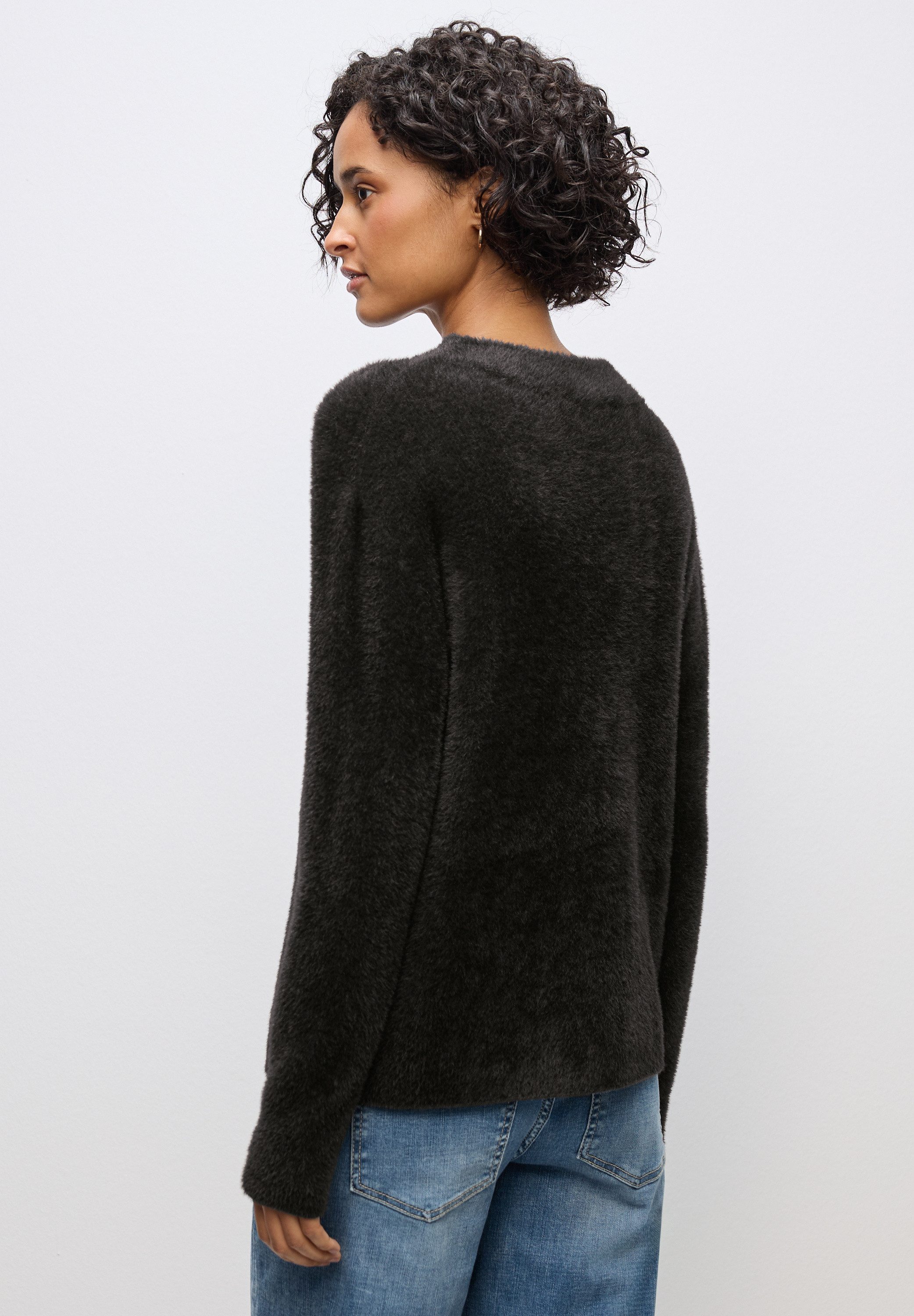 STREET ONE Rundhalspullover in softer Federgarn-Qualität günstig online kaufen