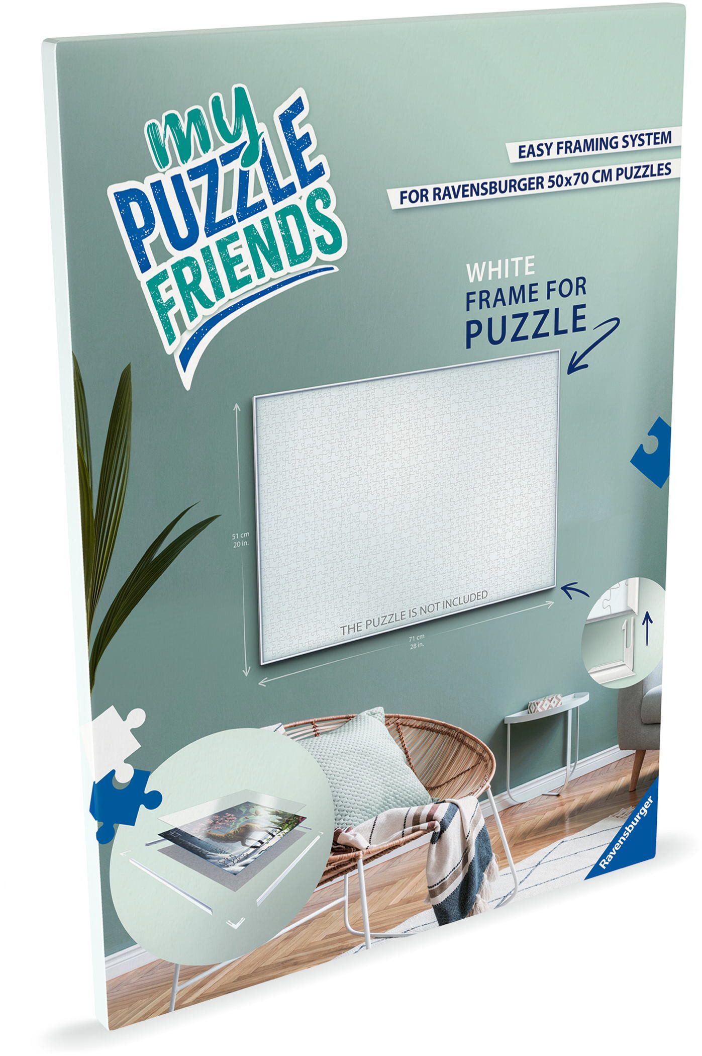 Ravensburger Puzzle Puzzle Zubehör Rahmen weiß für 1000 Teile Puzzle 120012 günstig online kaufen