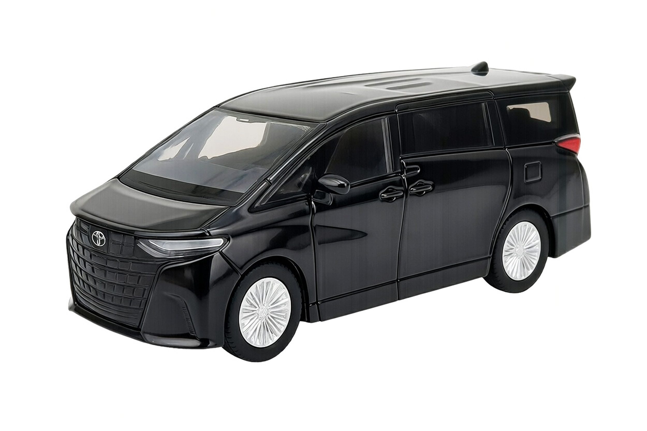 Welly Modellauto Toyota Alphard 2024 Modellauto aus Metall mit Rückzug 29 (Schwarz), Modell Auto Spielzeugauto Spielzeug Kinder Geschenk