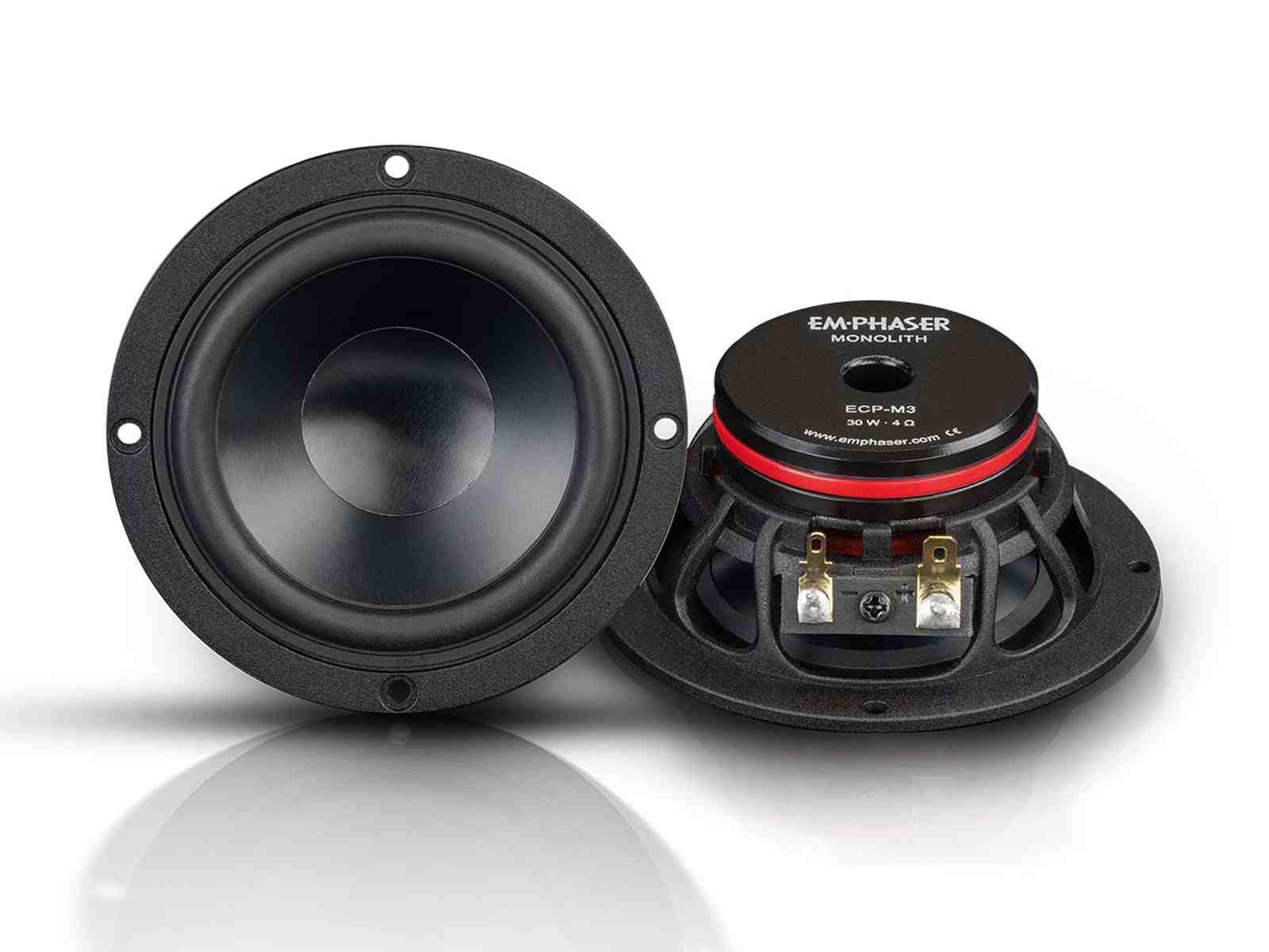 Emphaser ECP-M3 Monolith 9 cm Midrange Mitteltöner / Fullrange Auto-Lautsprecher (30 W, Emphaser ECP-M3 Monolith 9 cm Midrange Mitteltöner / Fullrange)