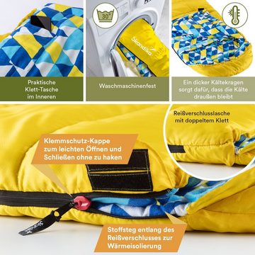 Skandika Kinderschlafsack Dundee Junior (gelb), Luxus-Qualität, für Kinder