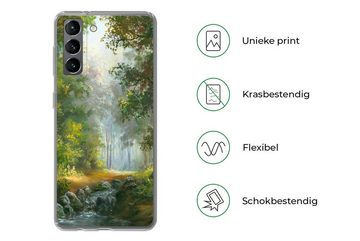 MuchoWow Handyhülle Wald - Ölgemälde - Sommer, Phone Case, Handyhülle Samsung Galaxy S21, Silikon, Schutzhülle