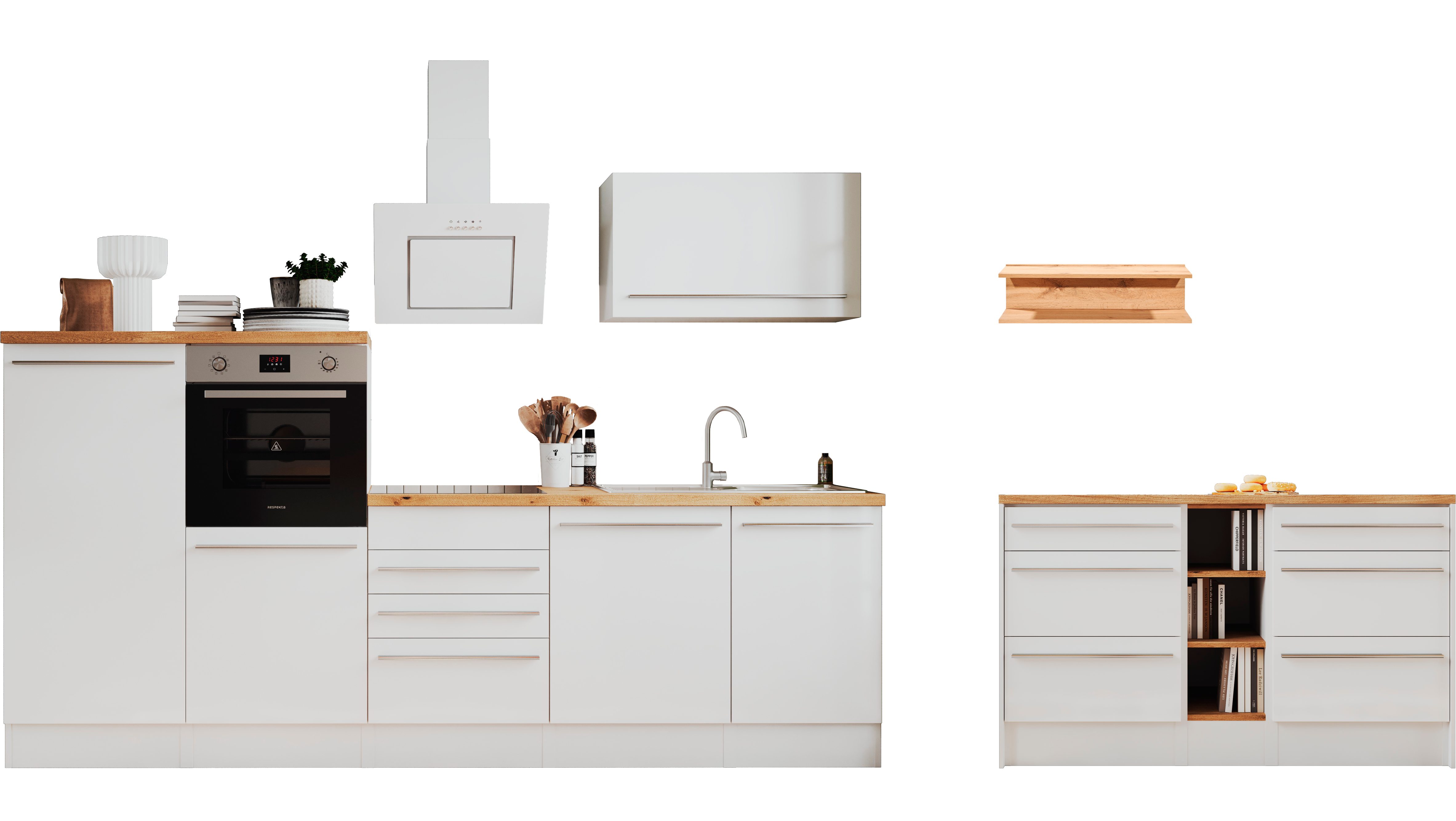 RESPEKTA Küchenzeile Gabriel, Breite 290/150 cm mit Soft-Close in exklusiver Konfiguration für OTTO
