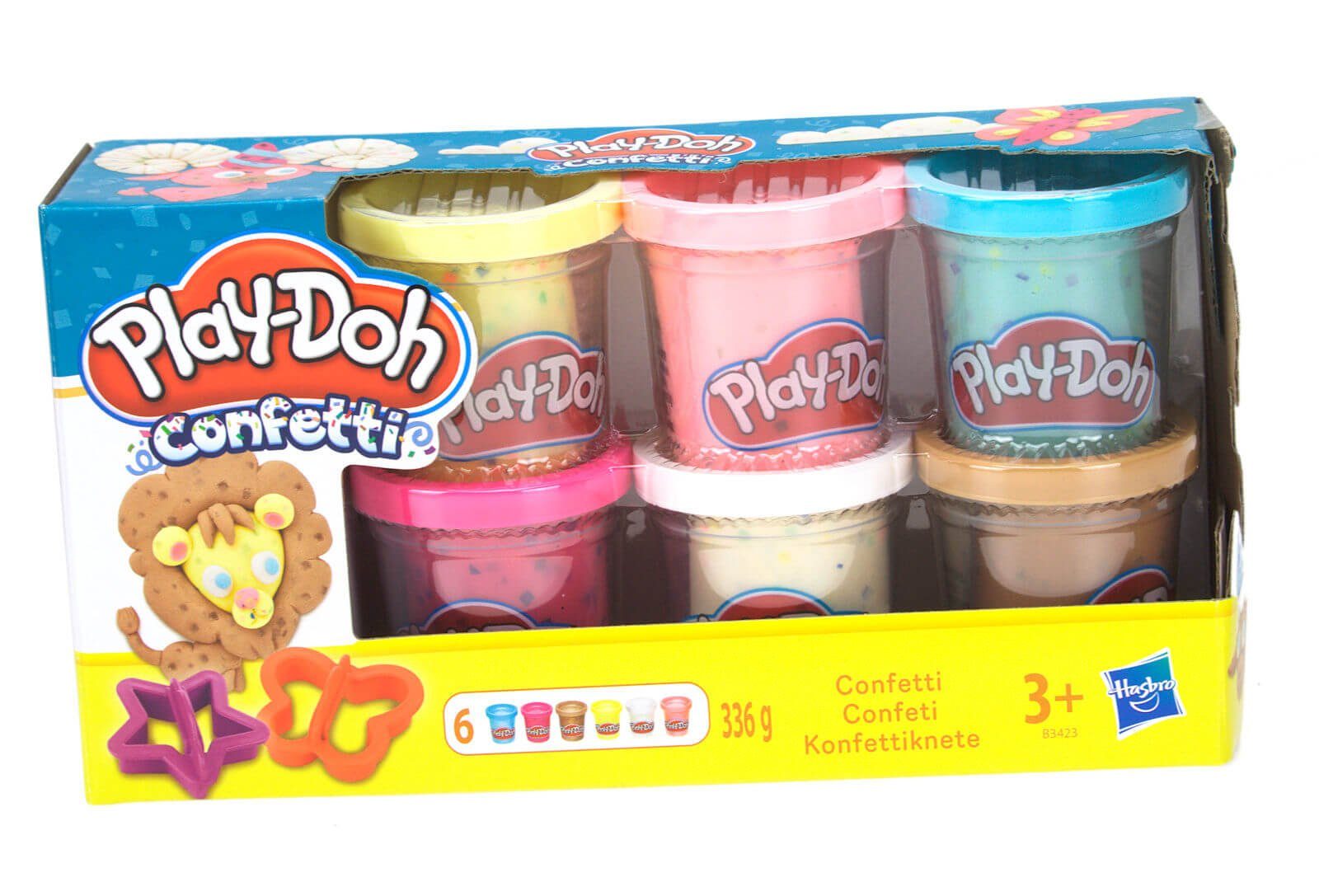 Knete Play-Doh Konfetti Kinderknete mit Knetwerkzeug Förmchen