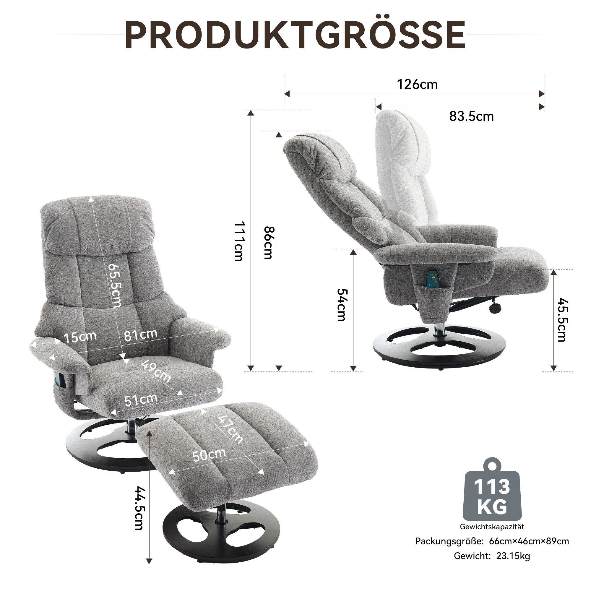 i@home Relaxsessel Bequemer Relaxsessel mit Massage-, günstig online kaufen