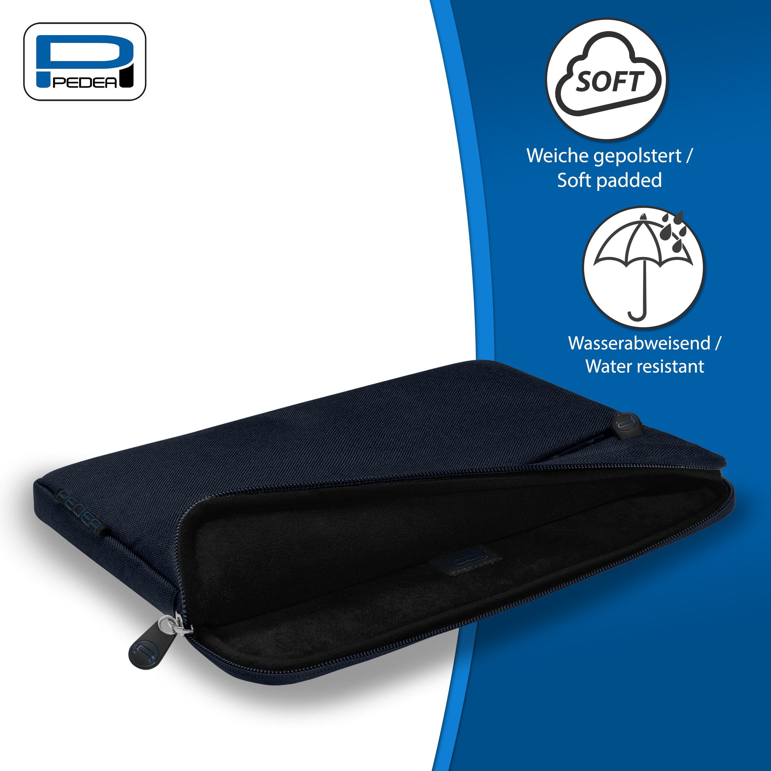 PEDEA Tablettasche FASHION Tablet Hülle mit Polsterung 10,1 / 11 Zoll (kompatible mit iPad, Huawei MatePad, Lenovo Tab, Samsung Galaxy Tab), Schutzhülle mit einer dicken Polsterung und weichem Innenfutter