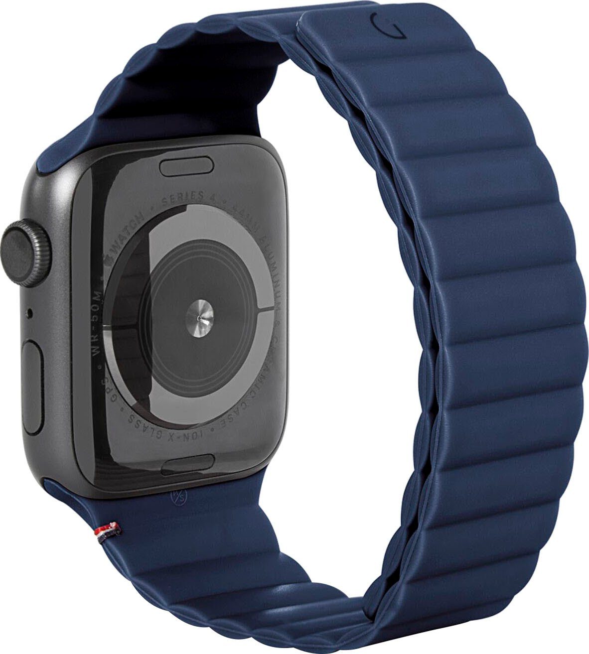 DECODED Smartwatch-Armband LITE Wasser- Navy Silicone schweißfest 38/40/41mm, und Magnet Strap Traction