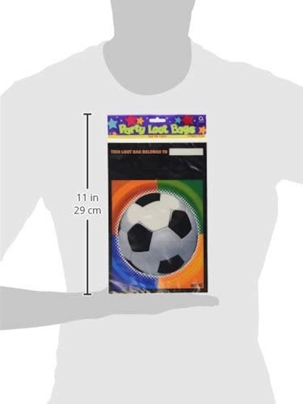 für Pompon Fußball-Motiv Amscan mit Kindergeburts Mitgebsel-Tüte