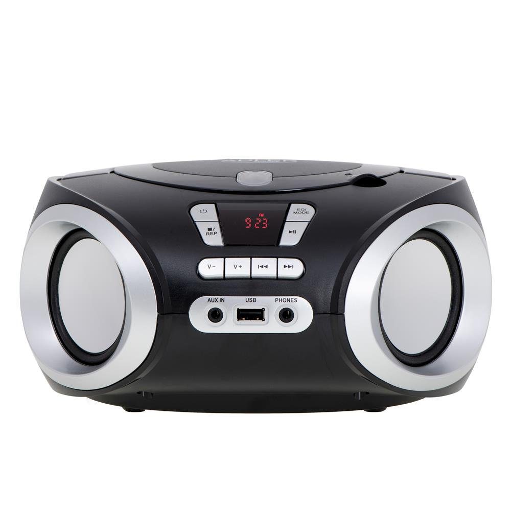 Adler AD 1181 Boombox (USB / AUX Anschluß, FM Radio, CD-Player, MP3, Batterie oder Strom) – Bild 3 von 5
