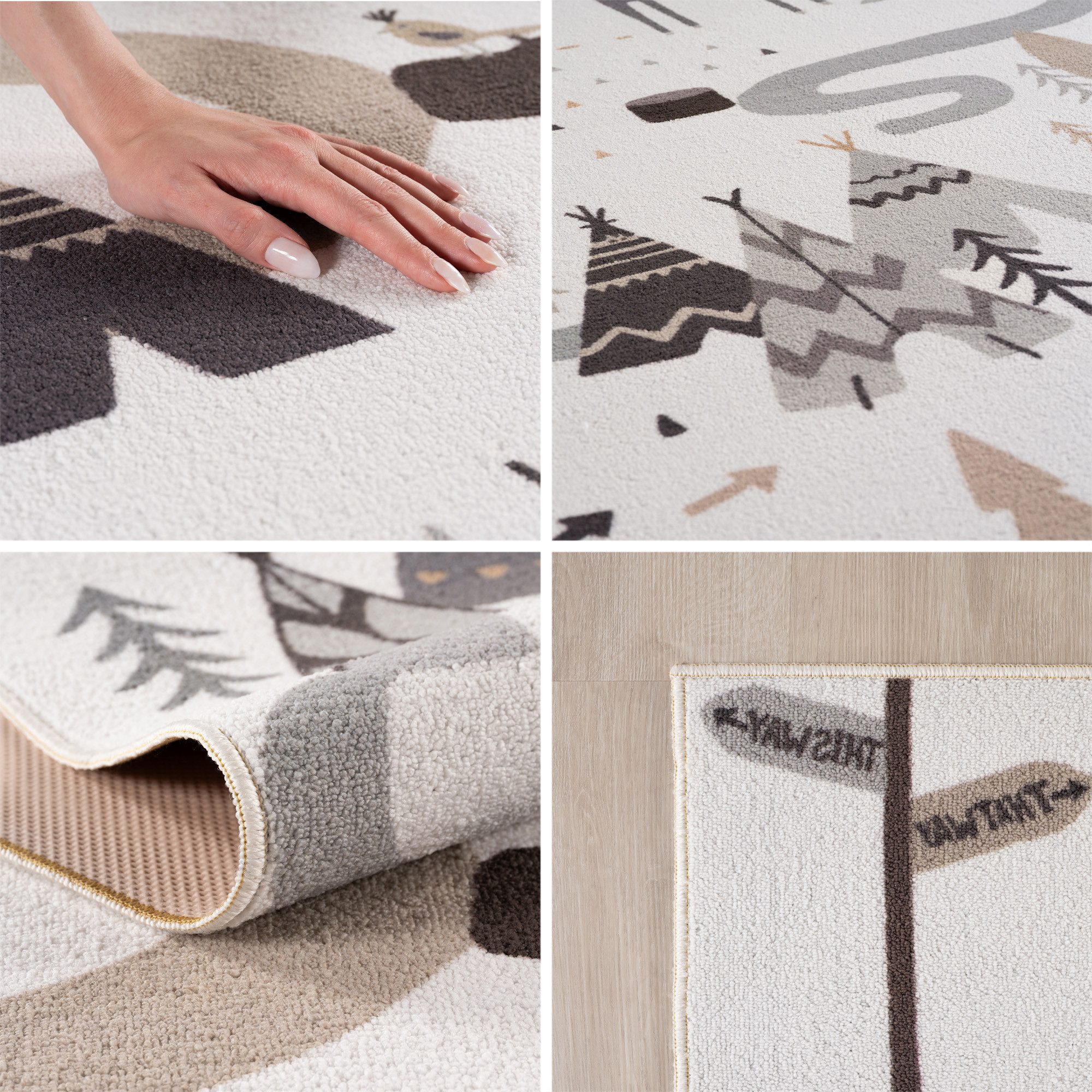 Carpettex Kinderteppich Boho Little Adventure, Rechteckig, Höhe: 8 mm