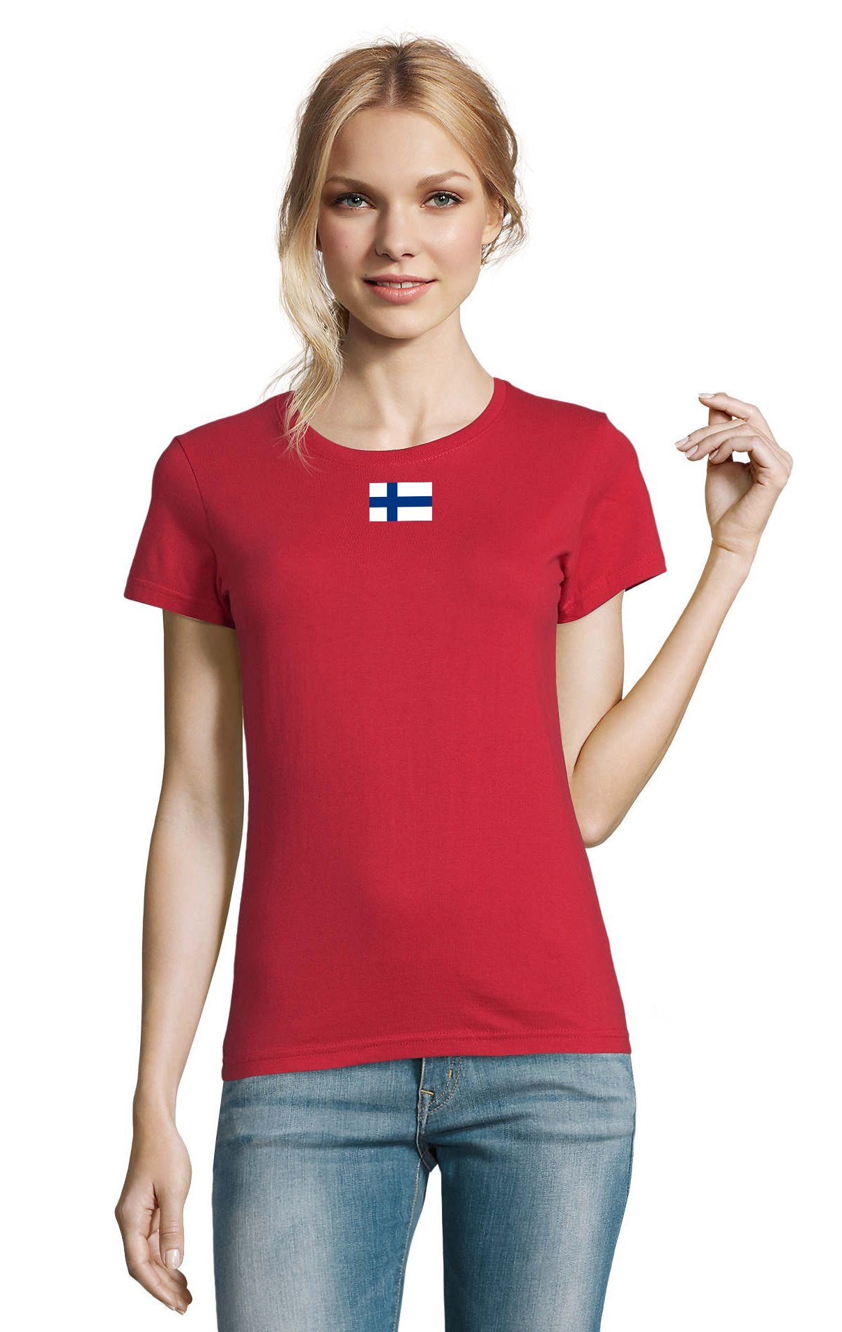 Blondie & Brownie T-Shirt Damen Nation Finnland Finland Ukraine USA Army Armee Nato Peace