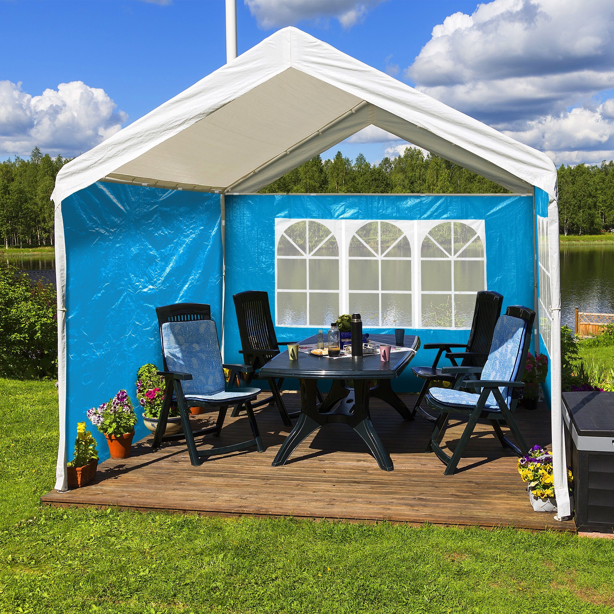 relaxdays Pavillonseitenteil Pavillon-Seitenwand 4er Set in günstig online kaufen