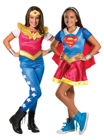 Rubie´s Kostüm Supergirl & Wonder Woman Doppelpack Kostüm, Zwei Kostüme der Superheldinnen aus der Animationsserie