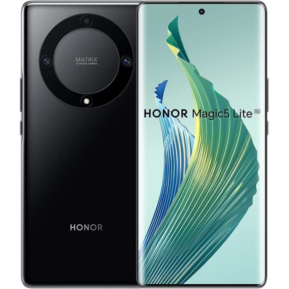 Honor Magic5 Lite 5G 256 GB / 8 GB - Smartphone - black Smartphone (6,7 Zoll, 256 GB Speicherplatz) Schwarz