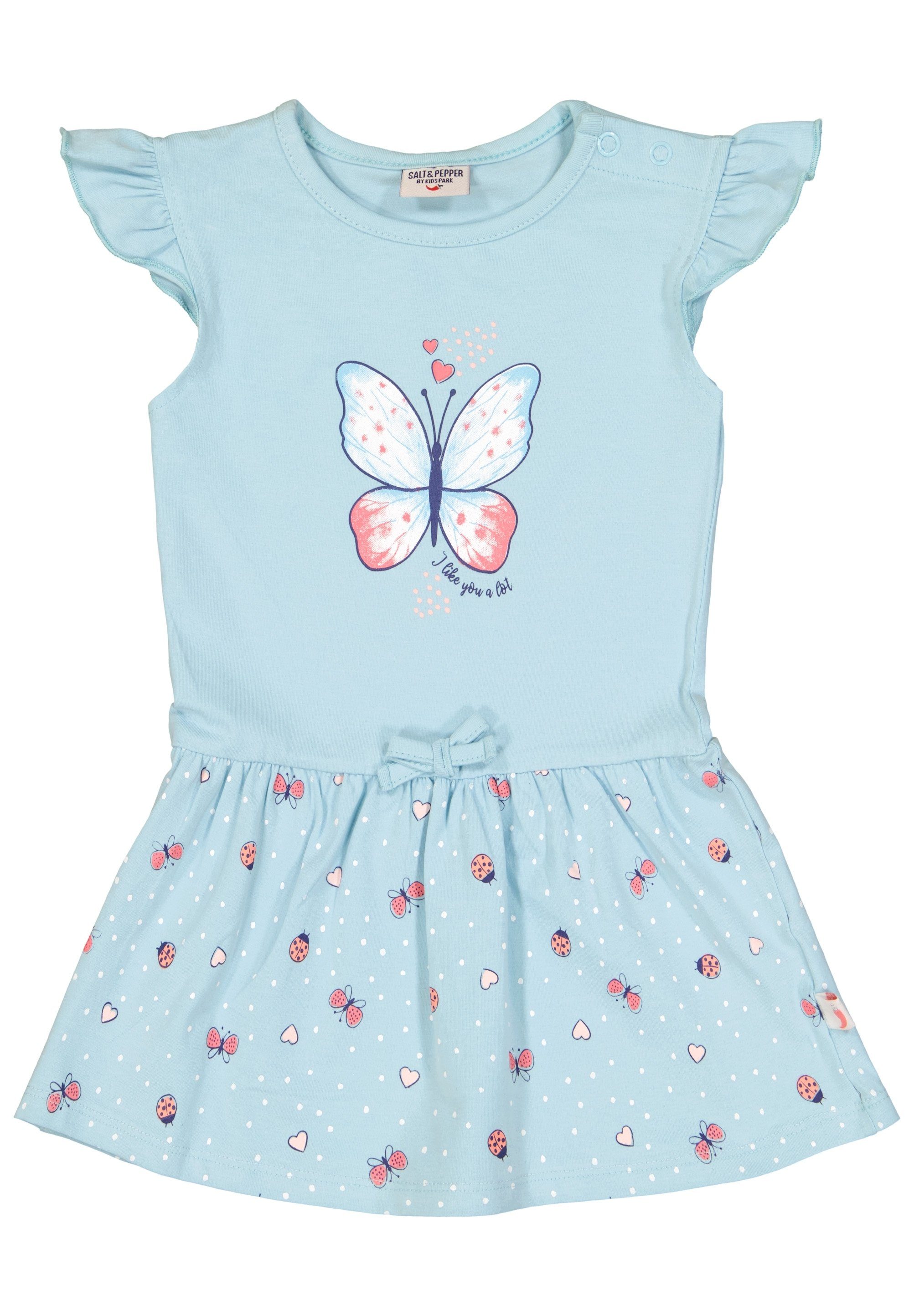 SALT AND PEPPER A-Linien-Kleid Butterfly pastel blue AOP (1-tlg) Dress