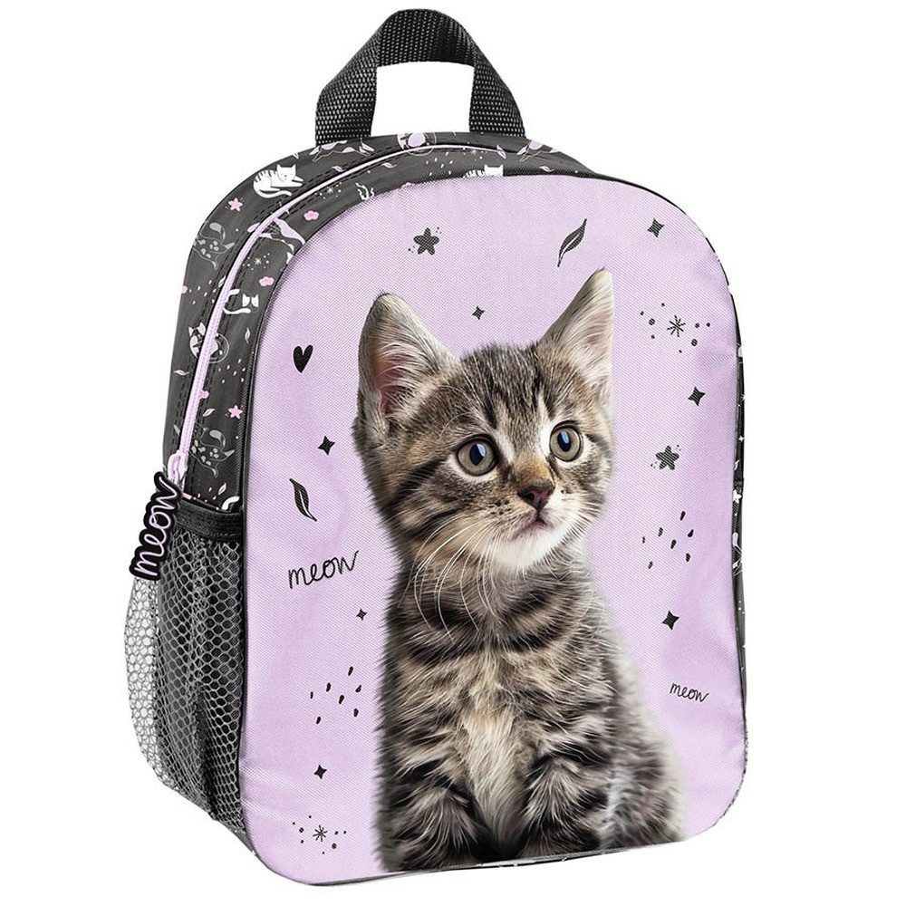 PASO Schulrucksack, Katze – Kinderrucksack – Lila
