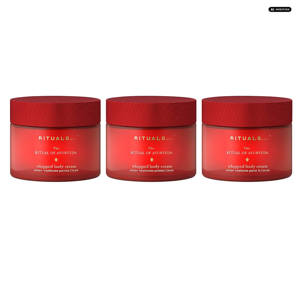 Rituals Körpercreme Rituals Ayurveda Whipped Body Cream 3er Set, 1-tlg., Vorteilspack mit 3 Körpercremes für langanhaltende Pflege