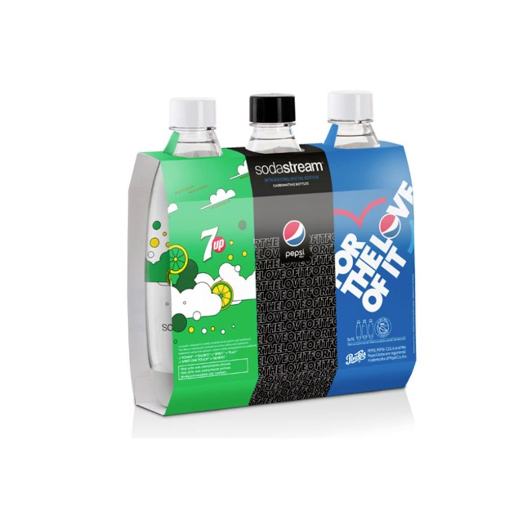 1L Kunststoff Wassersprudler 3er SodaStream Flaschen