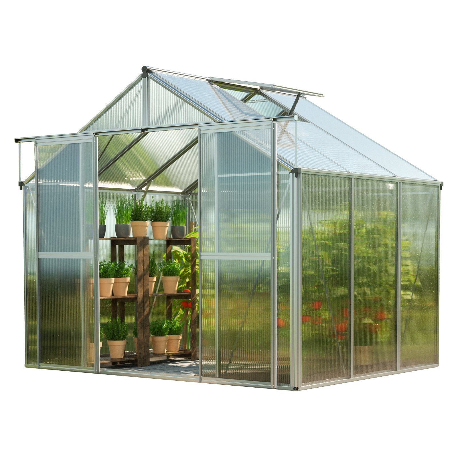 GFP Gewächshaus Topas 2, 8 mm Wandstär...