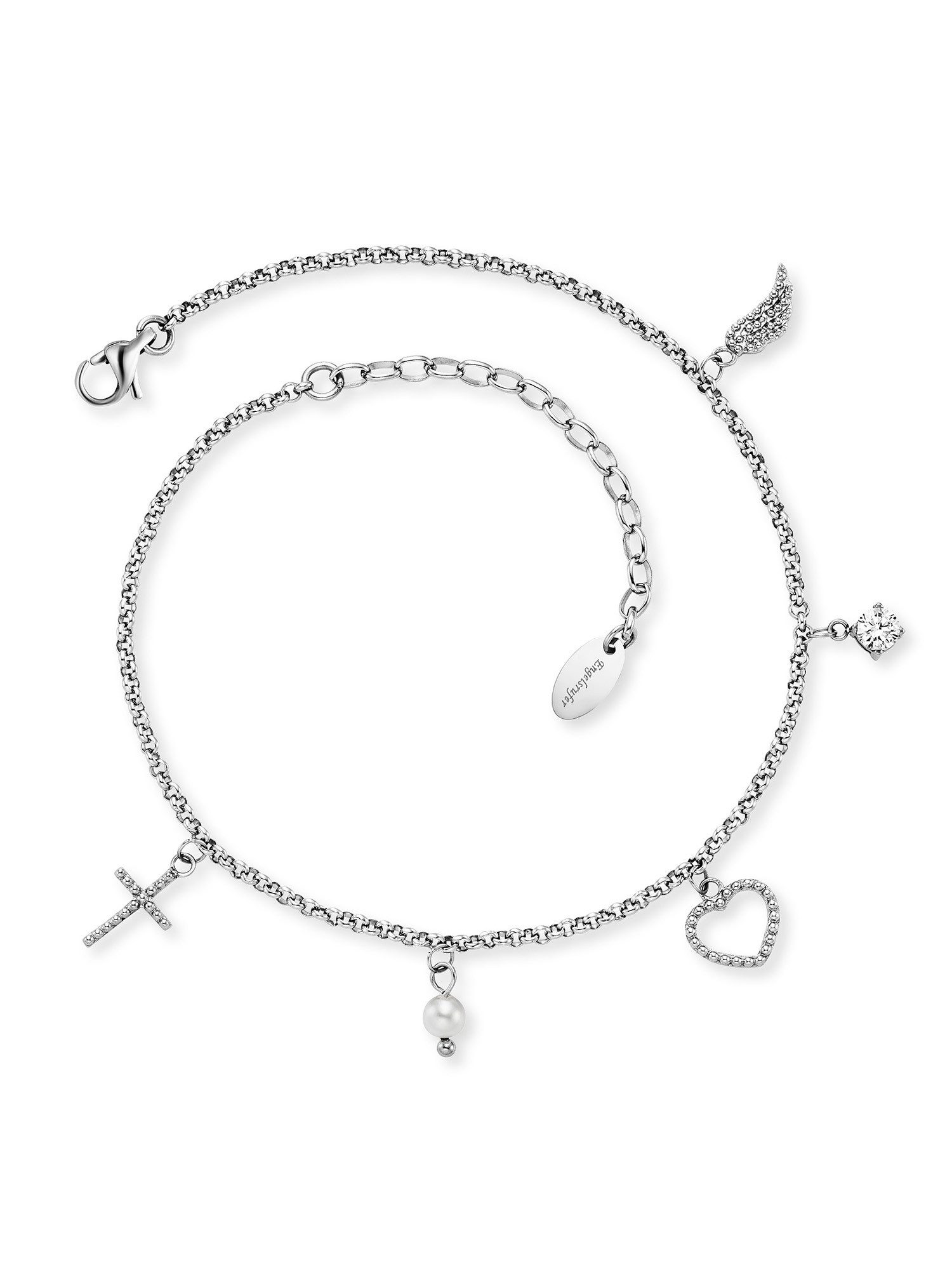 Engelsrufer Fußkette Glaube Liebe Hoffnung, Made in Germany - mit Zirkonia günstig online kaufen