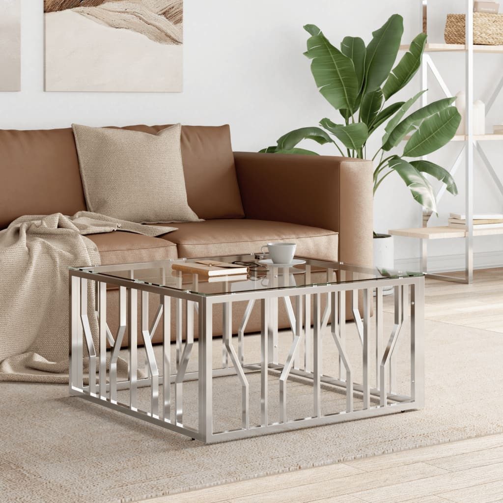 furnicato Couchtisch 80x80x40 cm Edelstahl und günstig online kaufen