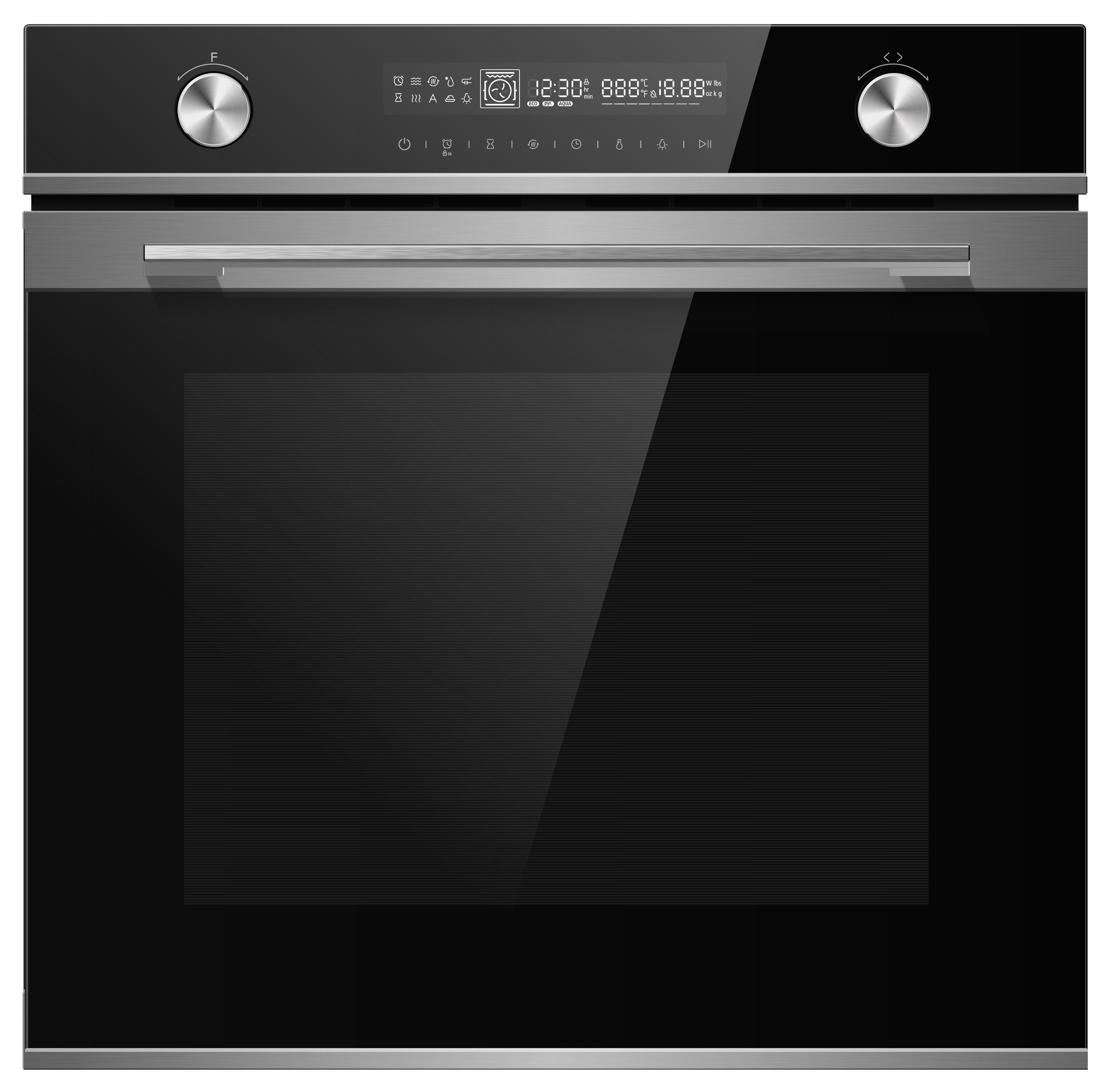 Midea Einbaubackofen 7NP30E0IX, mit Teleskopauszug, Pyrolytische Selbstreinigung und Easy clean Innenraum