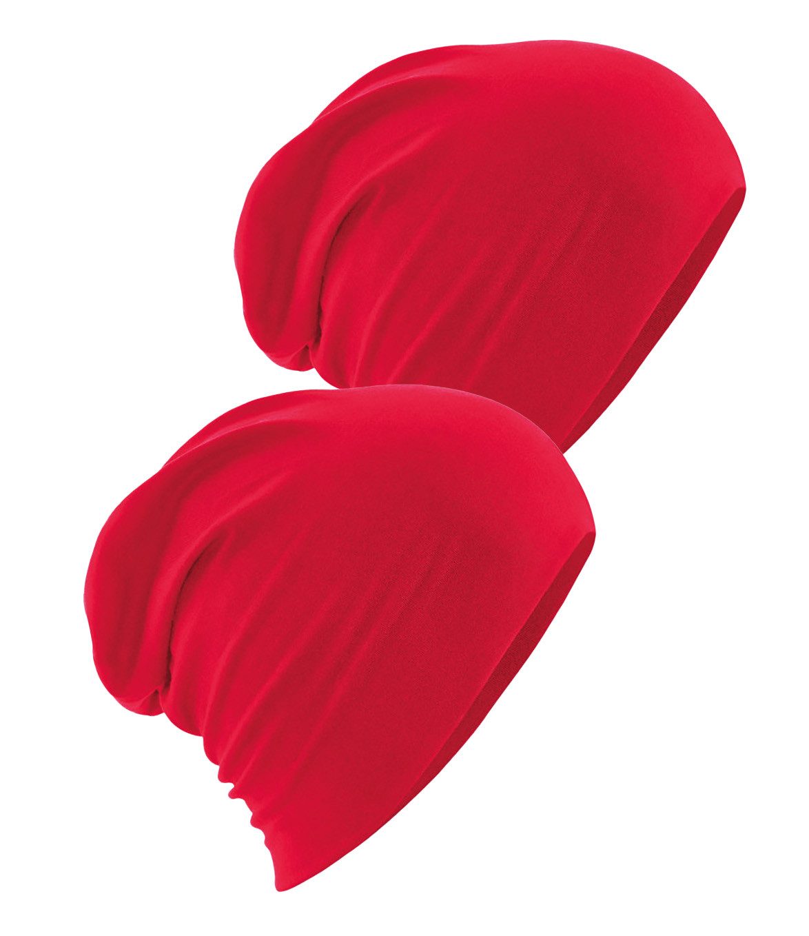 Beechfield® Beanie Cotton Slouch Beanie Hemsedal (Spar Set, 2er Pack) Leichte Beanie Mütze