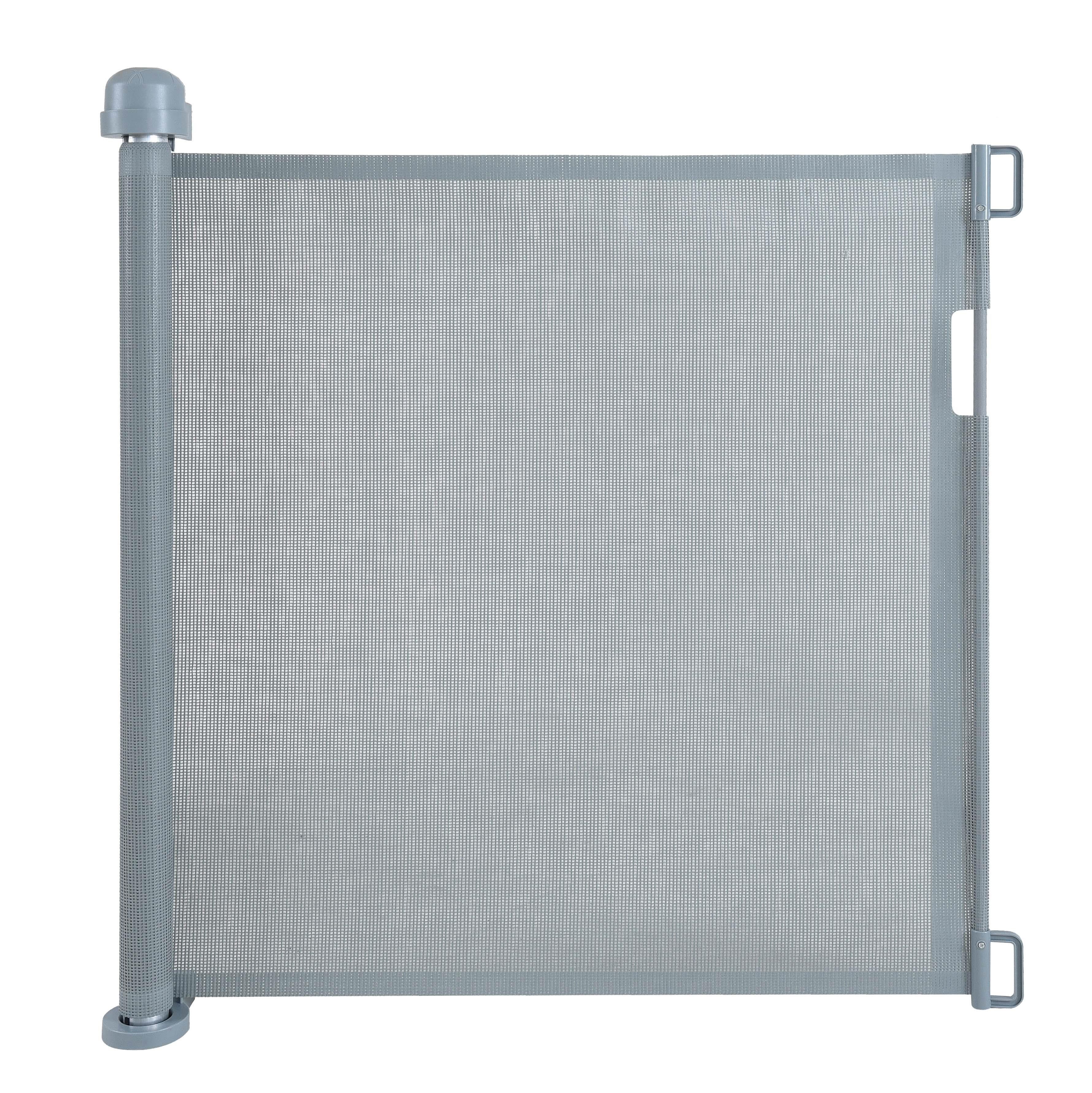 ESTEXO Türschutzgitter Treppenschutzrollo Absperrgitter Treppenschutzgitter Grau