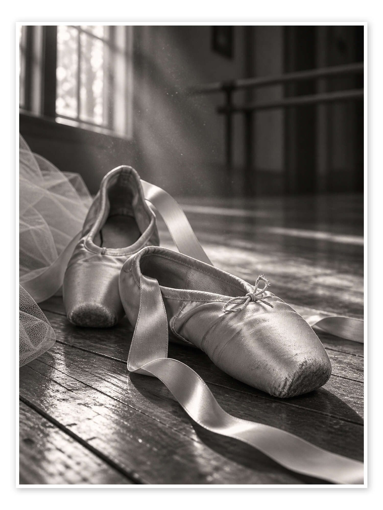 Posterlounge Wandbild Ballettschuhe, Iconic Photo Collection, erhältlich als Poster, Leinwandbild, Wandsticker oder Acrylglasbild