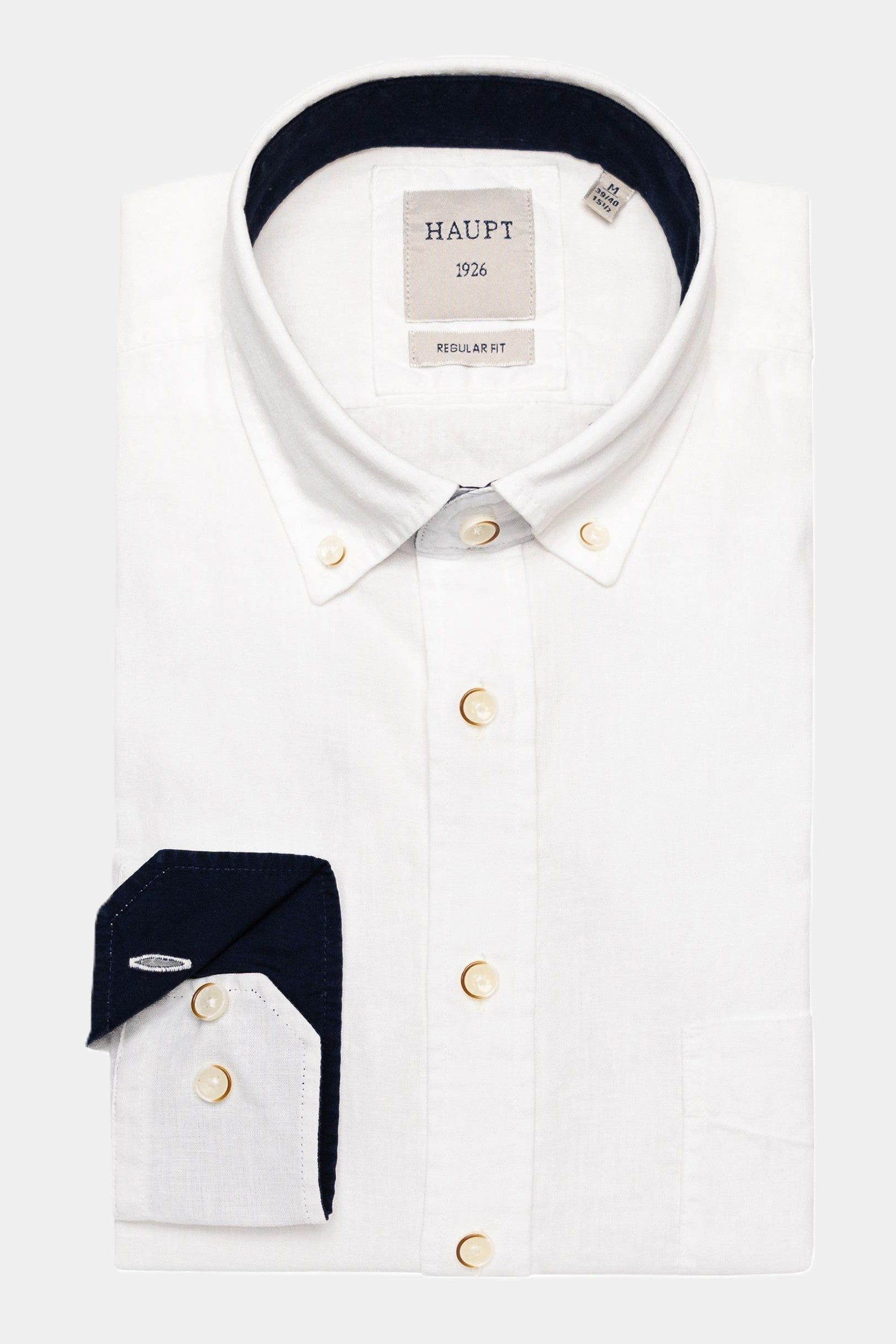 Haupt Langarmhemd Haupt Klassisches Langarmhemd im Regular-Fit - WHITE