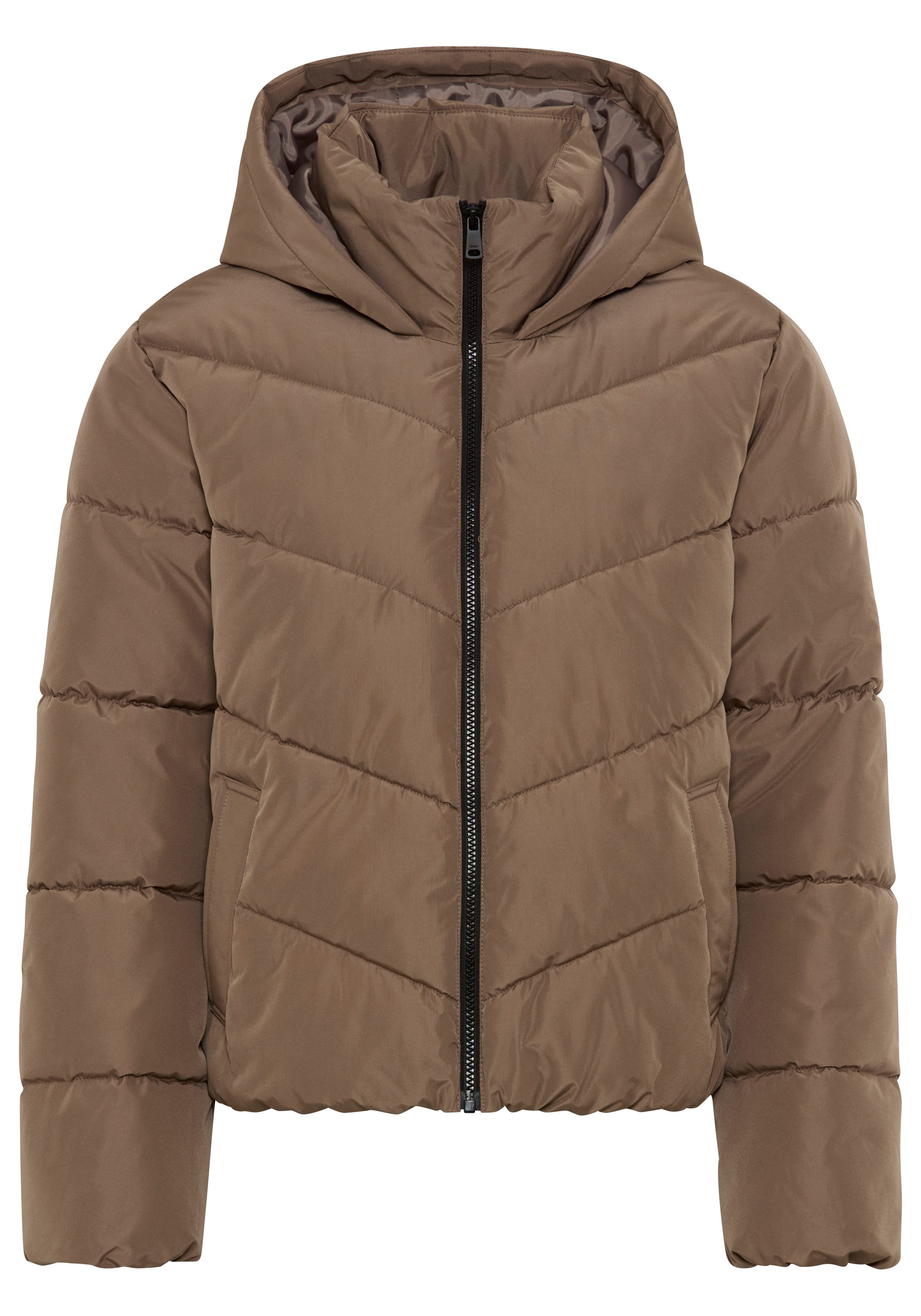 ONLY Steppjacke ONLCLARISA PUFFER HOOD JACKET CS OTW Kunstfaser, Steppware, Kapuze, elastische Bündchen – Bild 4 von 5