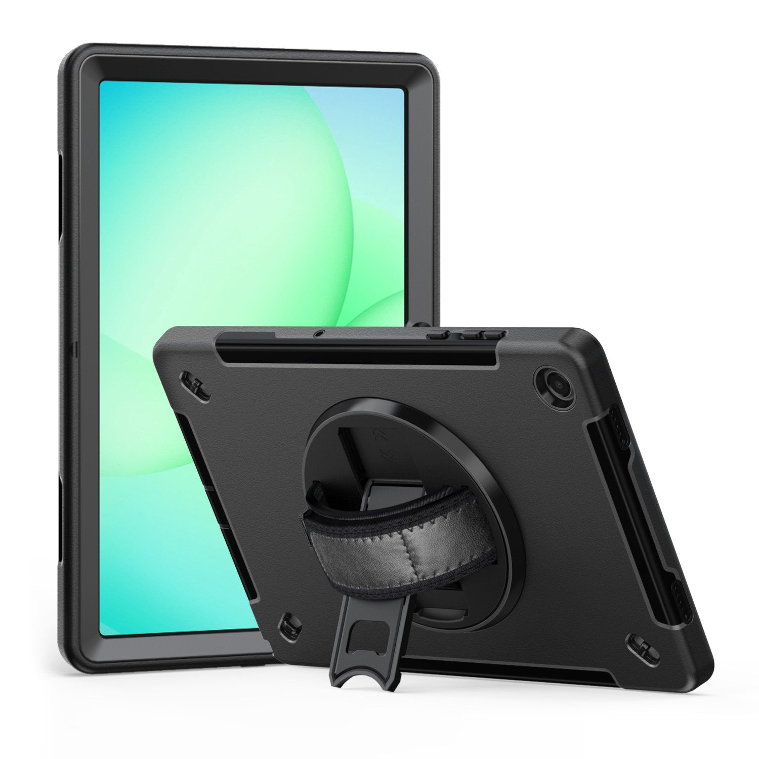 honju Tablet-Hülle Rugged Kickstand & Handstrap - Samsung Galaxy Tab A11 Plus Case, [Drehbare Handschlaufe, Fallschutz nach US-Militärstandard]