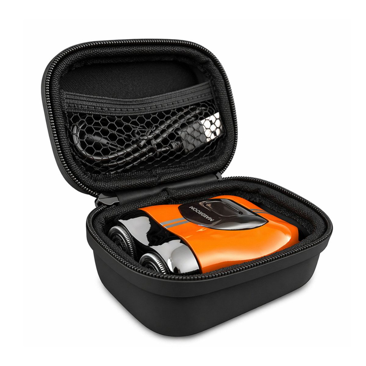 MAXGROOM Gesichtshaarrasierer MaxGroom M-501 Elektrorasierer Orange – Bild 5 von 5